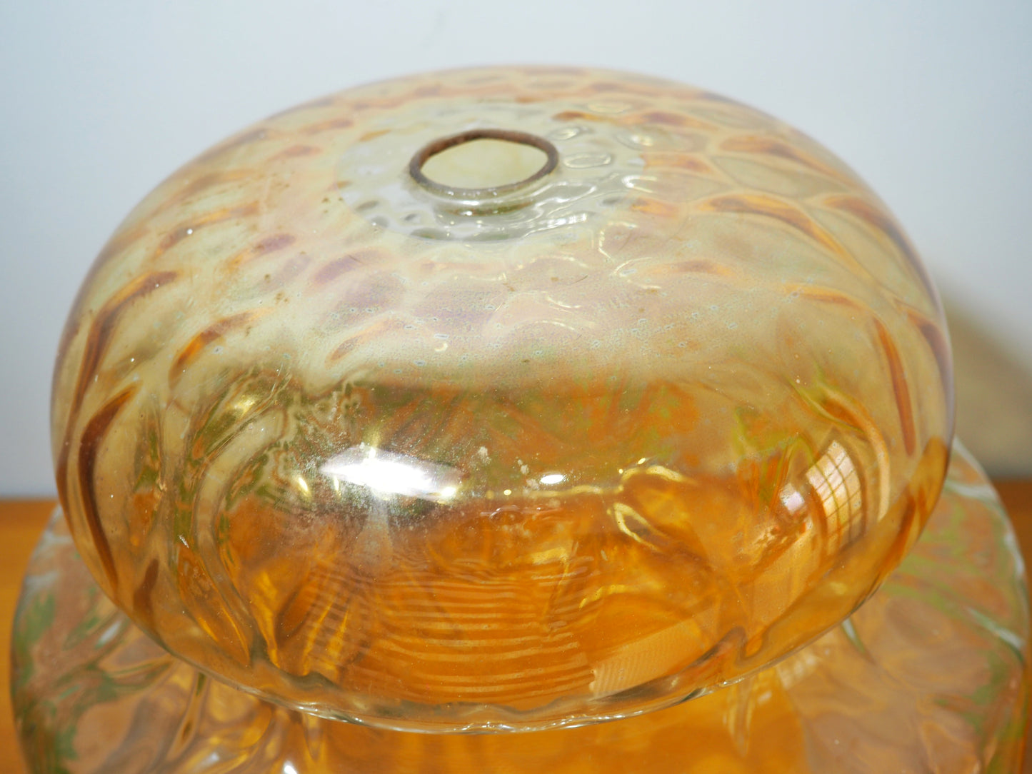 1970s Glass Pendant Light